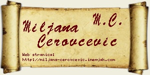 Miljana Cerovčević vizit kartica